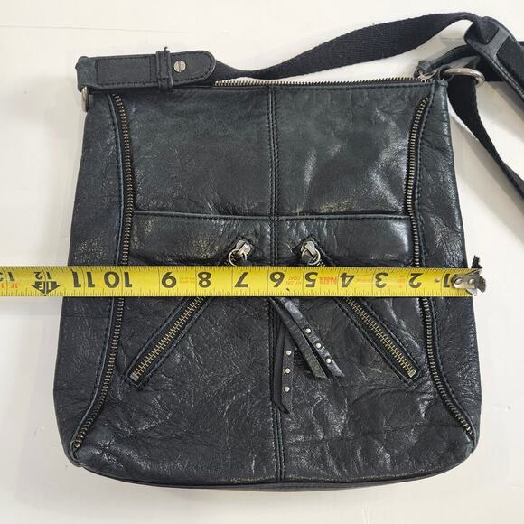 The Sak Crossbody Shoulder Bag Black Leather Purse handbag - Picture 4 of 5